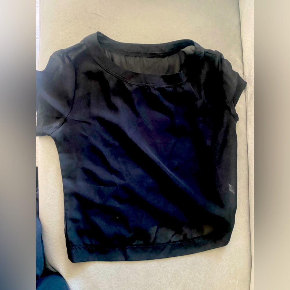 American apparel chiffon black shirt